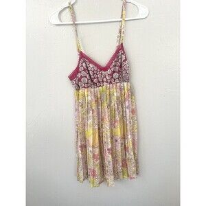 Liberty of London Y2K Chiffon Floral Babydoll Chemise Lingerie Slip Dress Top S